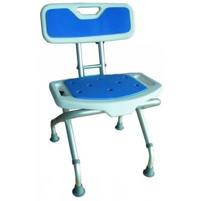 Fransız Malı Banyo Duş Tabure Mavi Sırtlıklı Katlanır 528015